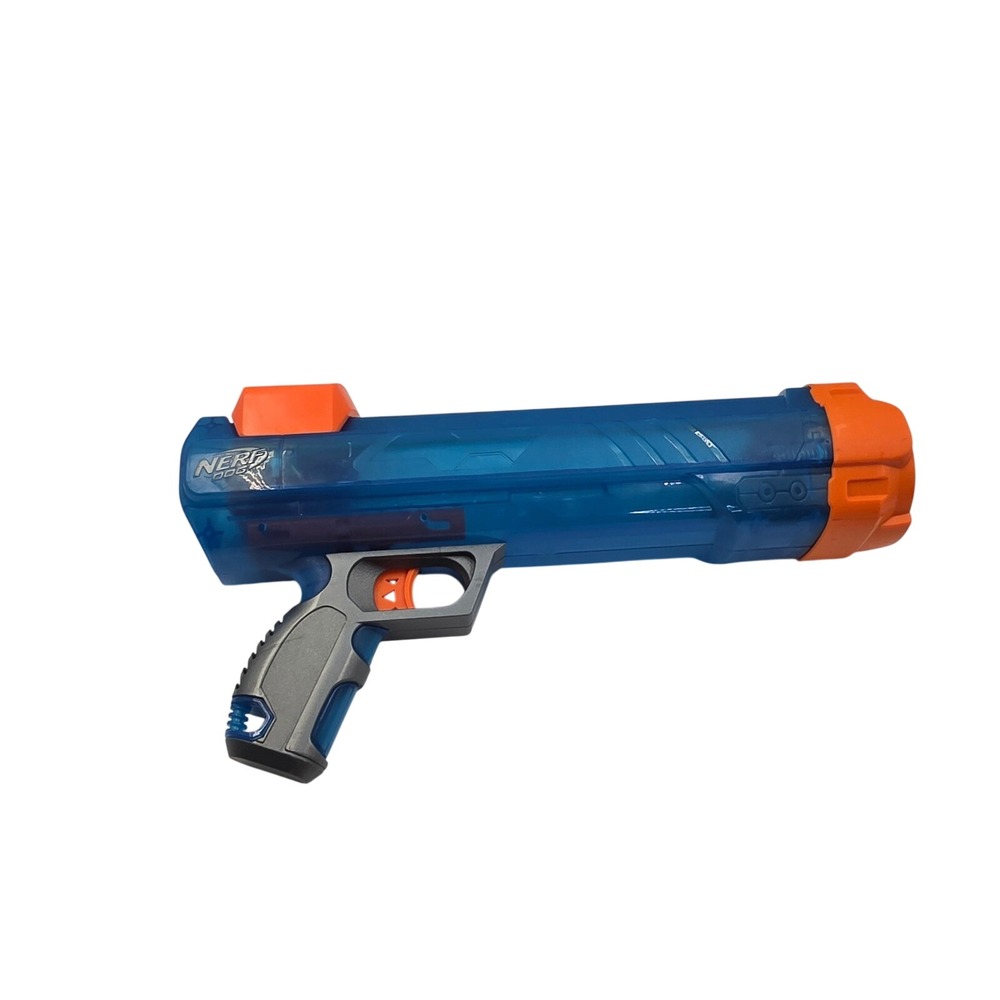 Nerf Dog Tennis Ball Blaster Blue Orange Pet Fetch Toy Launcher 16 Inch